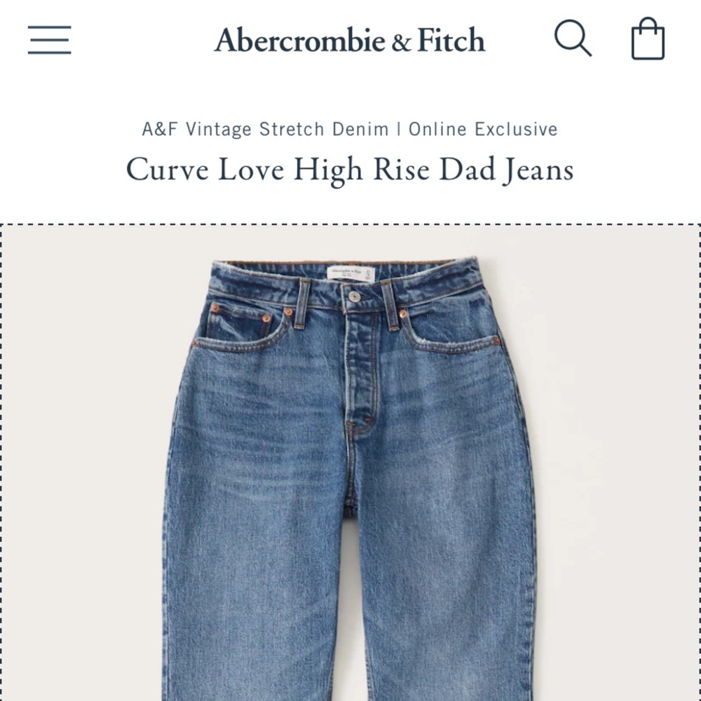Abercrombie & Fitch Curve Love Dad Jeans